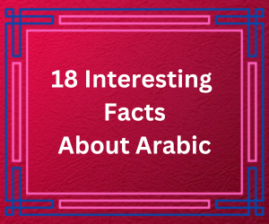 interesting fats about arabic