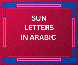 sun letters in arabic