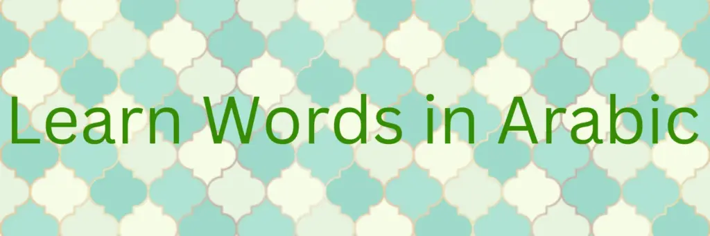 Learn Words in Arabic